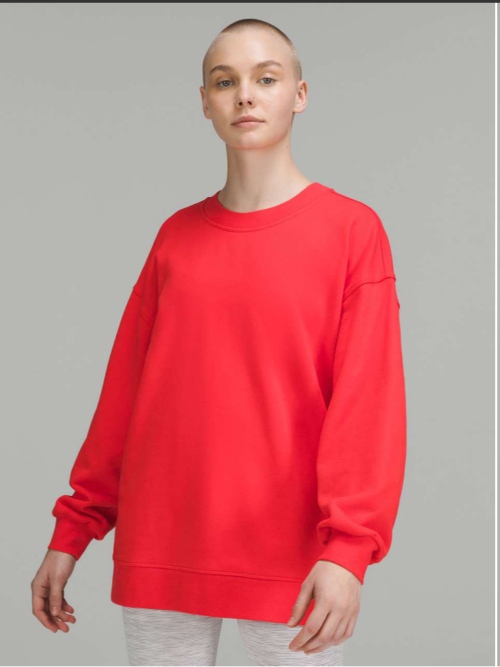 lululemon athletica Oversized Crewneck Sweater - Carnation Red 8
